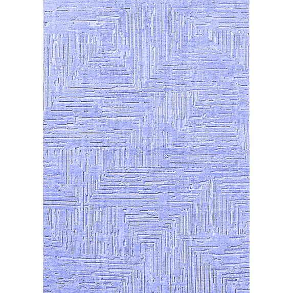 Ahgly Company Indoor Rectangle Solid Blue Modern Area Rugs, 2' x 4'