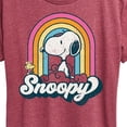 thumbnail image 3 of Peanuts - Snoopy Rainbow Clouds - Women's Short Sleeve Graphic T-Shirt, 3 of 6