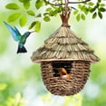 thumbnail image 2 of Yesfashion Birds Hanging Grass Huts Charming Decorative Hummingbird Nest House for Garden Patio Lawn Decor, 2 of 9