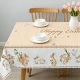 thumbnail image 6 of Uuiauoio Easter Tablecloth 55.12x70.08 Inch Rectangle, Easter Bunny Table Cloth Kitchen Table Cover for Dining Room Spring Oblong Tablecloth Indoor Decor, 6 of 6