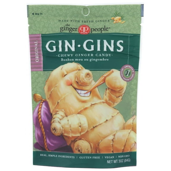 The Ginger People Gin Gins Original Chewy Ginger Candy, 3 oz