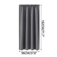 thumbnail image 3 of HCBY Solid Modern Blackout Thermal Window Curtains with Rod Pocket - 100%Polyester Fabric for Bedroom, Living Room or Kitchen(Gray,71"x38"), 3 of 4