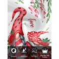 thumbnail image 7 of Red Gnomes Cloth Napkins Set of 4 Reusable Dinner Napkins, Valentine's Day Love Roses Leaves White Cocktail Napkin Washable Table Napkins for Wedding/Holiday Party/Baby Shower 20"x20", 7 of 7