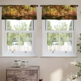 thumbnail image 2 of LALILO Kitchen Curtain Valance Autumn Landscape Colorful Rod Pocket Window Curtain 52"x 18" Set of 2, 2 of 7
