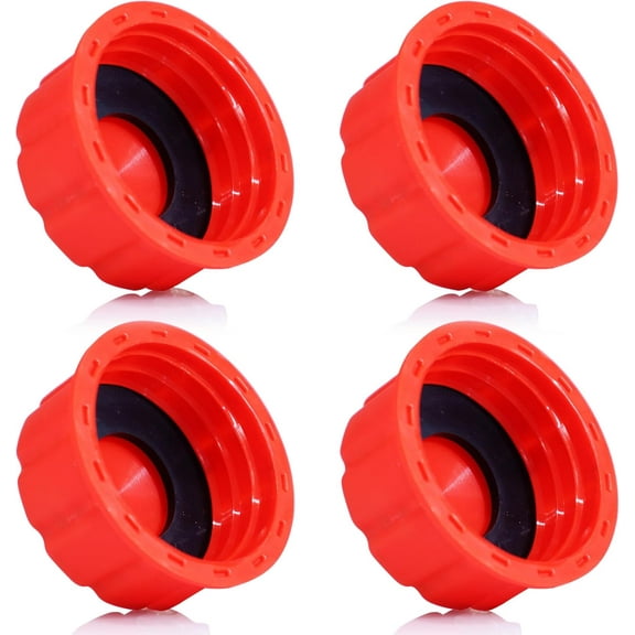 5 Gallon Gas Can Cap Replacement, Coarse Thread Gas Cap for Gasoline, Portable Gas Tank Lid for 5+ Gallon Plastic and Metal Gas Cans, Includes Spout Replacement Old Style(Pack of 4)