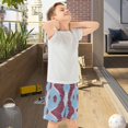 thumbnail image 5 of BZSMCE Adjustable Drawstring Casual Shorts With Red Blue Python Pattern Pattern, 5 of 9