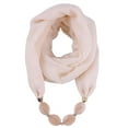 thumbnail image 3 of Women's Ethnic Style Necklace Scarf with Pendant Detail Soft Choker Neckwear, 3 of 3