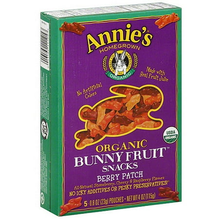 Annie's Homegrown Berry Patch Fruit Snacks, 5ct (Pack of 12)