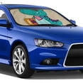 thumbnail image 4 of Balery Cool Dino Playing Skateboard Print Car Windshield Sun Shade,Windshield Sunshade for Car Pickup Truck SUV Accessories-Medium, 4 of 7