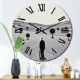 thumbnail image 1 of Designart "Mirage in the Desert III III" Landscapes Oversized Wall Clock, 1 of 6