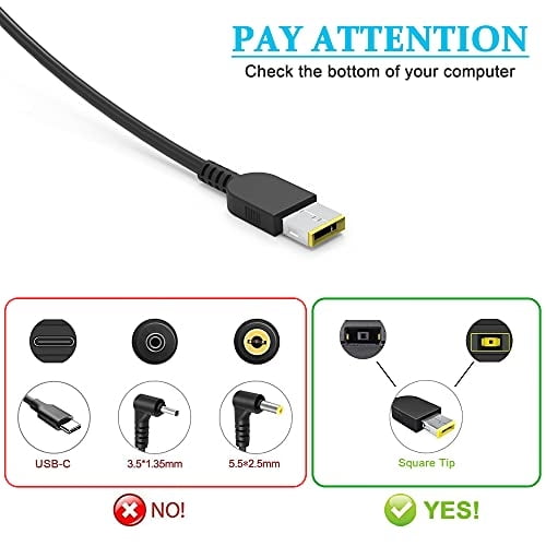 65W Lenovo Laptop Cargador para Lenovo ThinkPad X1 X270 X240 X240S X25