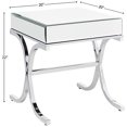thumbnail image 5 of ACME Yuri Square Mirror Top Metal Tube End Table in Chrome, 5 of 5