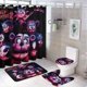 thumbnail image 1 of Cinco noches en Freddy's-theme 4-Piece Shower Curtain Set with Rugs, Waterproof Bathroom Decor Set Includes Bath Mat, U-Shaped Rug, Toilet Lid Cover and Curtain with Hooks, 1 of 6