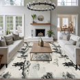 thumbnail image 3 of Nautical Lighthouse Area Rugs 6'x9', Washable Small Throw Rugs for Kitchen Dining room, Farmhouse Retro Ocean Ship Map Indoor Outdoor Rug Non-Slip Low Pile Carpet Runner Reversible Floor Mats, 3 of 8