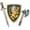 Blue, variant on Liontouch - Noble Knight Foam Swords & Shields For 2 Kids With Axes, Age 3+
