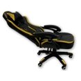 thumbnail image 4 of ViscoLogic Saloon Racing Style Swivel Home Office Gaming Chair (Black Gold), 4 of 5