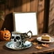 thumbnail image 3 of Taza de café con calavera y platillo, taza de té de porcelana gótica, taza de café con calavera adornada con detalles dorados, divertida taza de té de cerámica, taza de cabeza de hueso diabólica, jueg, 3 of 4