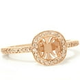 thumbnail image 3 of Pompeii 1/3ct Diamond Engagement Halo Ring 14K Rose Gold Setting (G/H,I1), 3 of 3