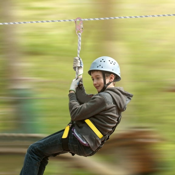 25ft Anti-Ratcheting Lifeline Lanyard Fall Arrester Protection Hook Rope 3527lbs