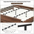 thumbnail image 6 of ACCOHOHO Rustic King Size Bed Frame with 52" Tall Full-Panel Headboard, Wood Platform Bedframe with Footboard and Storage Drawers, No Squeak, No Box Spring Needed, Brown, 6 of 7
