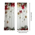 thumbnail image 3 of Oliegs Couverture Chauffante Rideaux Imprimés pour les Fêtes 2 Pcs de Rideaux Plats 2D Imprimés Rouges avec Flocon de Neige et Motifs Convenant à la Chambre et au Salon Chocolat, 3 of 4