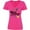 Hot Pink, variant on Inktastic Down Syndrome Awareness with Butterfly and Ribbon Women's V-Neck T-Shirt