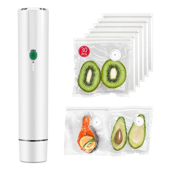 Handheld Vacuum Sealer for Food, Portable Rechargeable Food Sealer Machine, Mini Vacuum Bag Sealer for Meat, Fruits, Vegetables, Snacks, Wireless & Compact