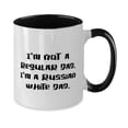 thumbnail image 2 of I'm Not a Regular Dad. I'm a Russian White Dad. Two Tone 11oz Mug, Russian White Cat Present From Friends, Motivational Cup For Cat Lovers, 2 of 2