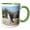 Green/White, variant on 3drose, Magellanic Penguin in Valdes. Unesco Site. Patagonia, Argentina., 11oz Two-tone Green Mug