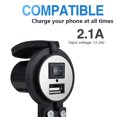 thumbnail image 4 of USB Car Charger Motorcycle USB Charger DC 12V with fast black Switch Socket Plug Waterproof Adapter Motorbike Phone Charger, 4 of 7
