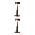 thumbnail image 1 of Baohd Dimmable Bedside Table Lamp Elegant Bar Decor Battery Powered Cylindrical Bronze 2Set, 1 of 6