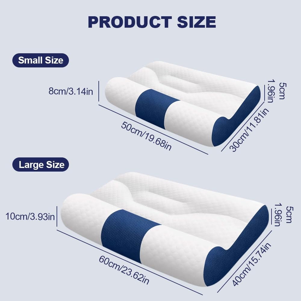 2025 New Ergonomic Goose Down & Memory Foam Cervical Pillow - Neck Pain Relief & Sleep Comfort (#D*2, Large)