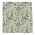 thumbnail image 3 of Ambesonne Japanese Shower Curtain, Monochrome Asian Leaves, 69"Wx70"L, Sage Green, 3 of 5