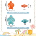thumbnail image 3 of 270pcs 9 Styles Turtle Beads Tortoise Spacer Beads Turquoise Turtle Charms Sea Turtle Loose Spacer Beads Ocean Animal Beads for DIY Bracelet Necklace Jewelry Crafts Making, 3 of 5