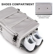 SYCNB Large Travel Backpack for Women Men, Carry On Backpack Flight Approved, Personal Item Travel Bag Waterproof Luggage Backpack Small Laptop Backpack Grey