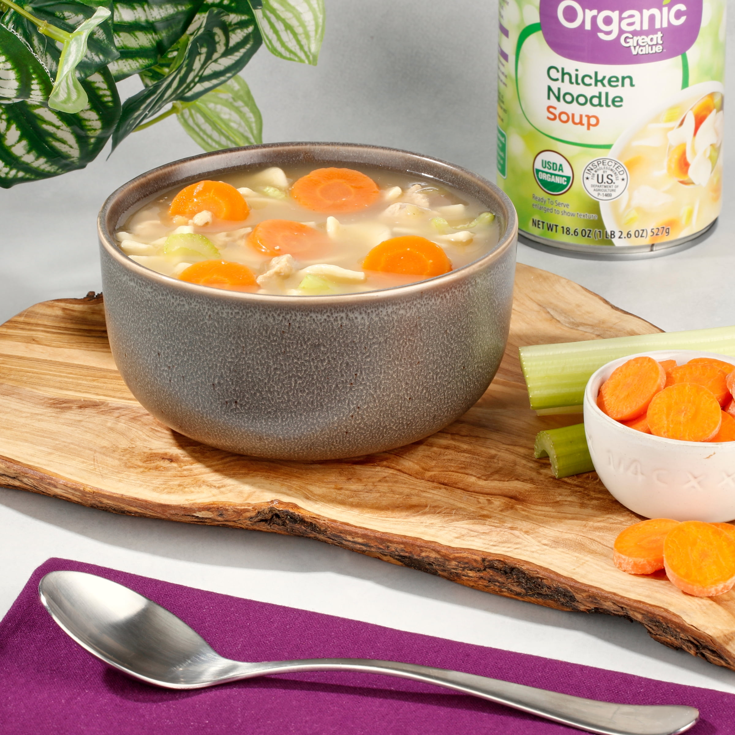 Great Value Organic Chicken Noodle Soup, 18.6 oz