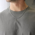 thumbnail image 3 of 925 Sterling Silver Cuban Link 3mm Diamond Cut Curb Chain Necklace for Women Men 18-26 Inches, 3 of 5