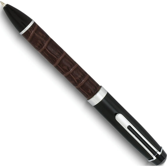 Fashion Charles Hubert Brown Croco Texture Ballpoint Pen (5.5 X 0.5) Made In China gm9188