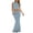 Blue, variant on EYNMVR Skirt Sets Women 2 Piece Outfits Sleeveless Tank Crop Top Fold Over Maxi Long Skirts