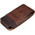 thumbnail image 3 of Brown Leather Magnetic Cell Phone Case is Compatible with Consumer Cellular Iris Connect Smart Phone., 3 of 5