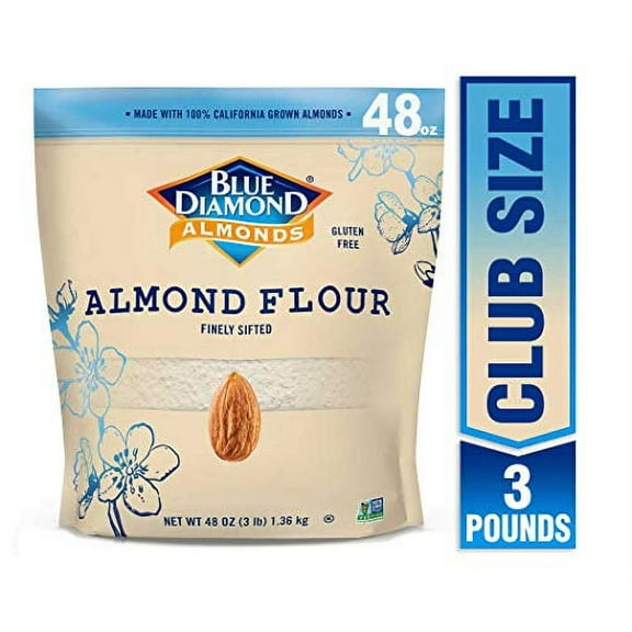 Blue Diamond Almond Flour, Gluten Free, Blanched, Finely Sifted 3 Pound bag