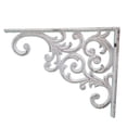 thumbnail image 2 of Import Wholesales Wall Shelf Bracket - Ornate Vine Pattern - White Cast Iron - 9.375" Deep, 2 of 2