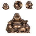 thumbnail image 6 of deevoka Buddha Statue Desk Maitreya Buddha Statue for Cabinet Restaurant Living Room bronze, 6 of 9