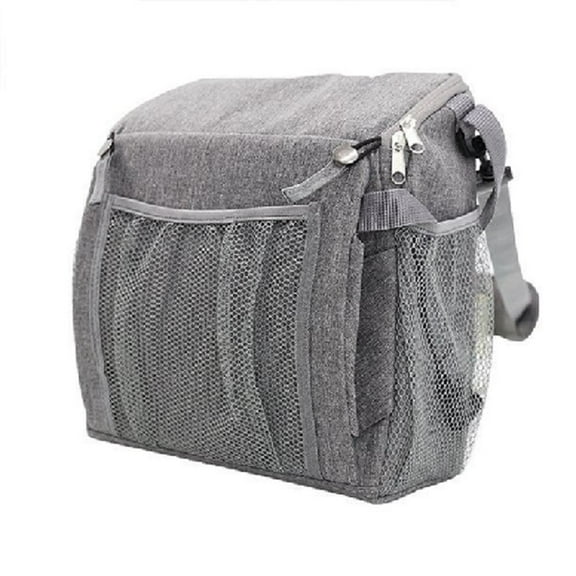 Joybi Gray Multi-Use 3-in-1 Portable Travel Booster Seat and Bag, Travel Diaper Bag