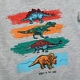 thumbnail image 2 of HILEELANG Little Boy Sweatshirts Grey Dinosaur Graphic Crewneck Long Sleeve Pullover Cotton Top Sweater Shirts 7 Years, 2 of 5