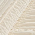 thumbnail image 4 of EVERGRACE Velvet Quilt King Size, Luxury Velvet Bedding Set, Ultra Soft Ruched Quilt Sets, Lightweight Comforter Vintage Textured Bedspread Coverlet with 2 Shams for All Season, Cream White, 4 of 8