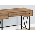 thumbnail image 2 of Computer Desk, Home Office, Laptop, Storage Drawers, 48"l, Work, Brown Laminate, Black Metal, Transitional, 2 of 5