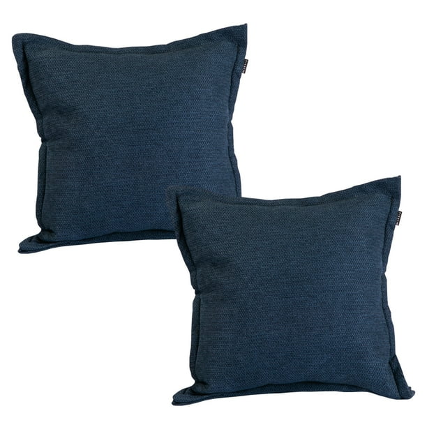 Cojin Decorativo Cuadrado DICASA Set de 2 Rivo azul