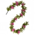 thumbnail image 2 of Enredaderas de flores artificiales con cerezos en flor, eucalipto, rosa, azul, decoración del hogar, flexibles, sin mantenimiento, 35 cm, 2 of 5