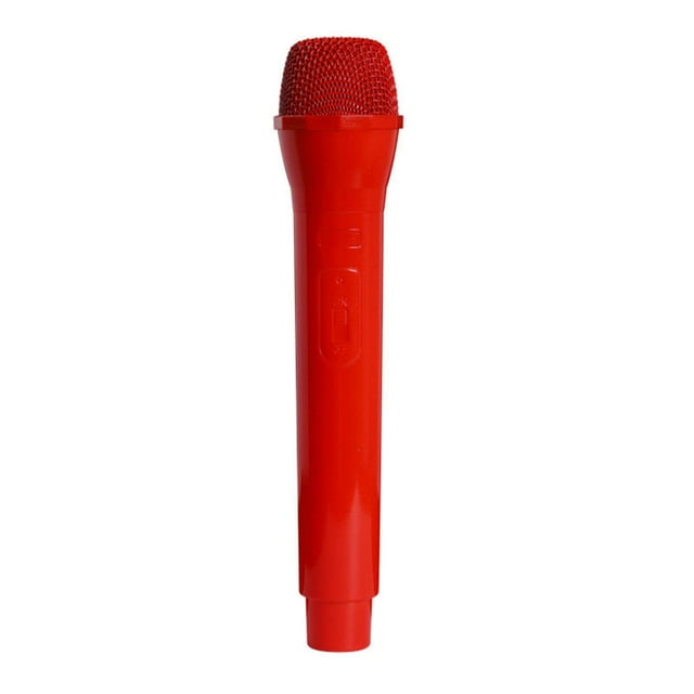 pitrice Microphone Jouet Simulé pour Enfants, Microphone de Jeu d'Imitation, Accessoire de Costume de Simulation, Micros, Microphone en Plastique pour Filles, Garçons, Enfants, Rouge